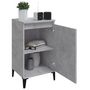 Voir la diapositive 4 : VIDAXL Tables de chevet 2 pcs gris beton 40x35x70 cm bois d'ingenierie