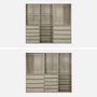 Voir la diapositive 3 : SWEEEK Kit dressing modulable 3 éléments MODULO. naturel. 200 x 45 x 180 cm