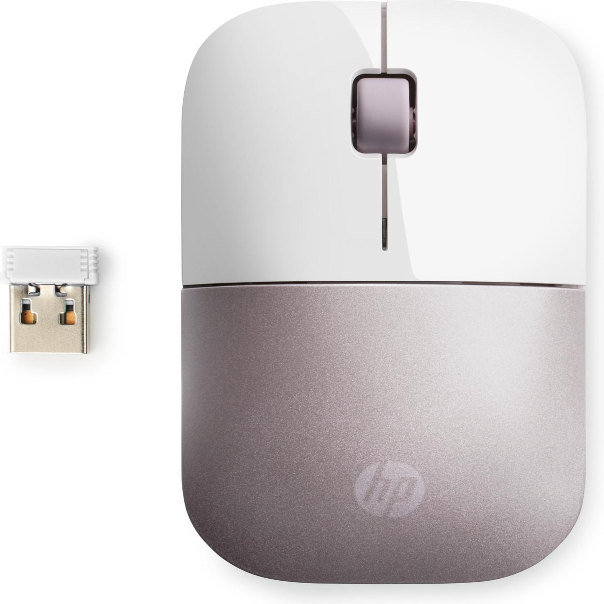 Voir la diapositive 2 : HP Hp wireless mouse z3700 - white/pink souris ambidextre rf sans fil 1200 dpi