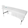Voir la diapositive 1 : VIVEZEN Set de drap + drap-housse complet pour table de massage - Flanelle - Blanc