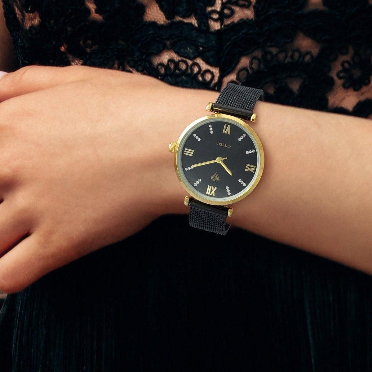 SC CRYSTAL Montre Cynthia élégante ornée de Cristaux scintillants