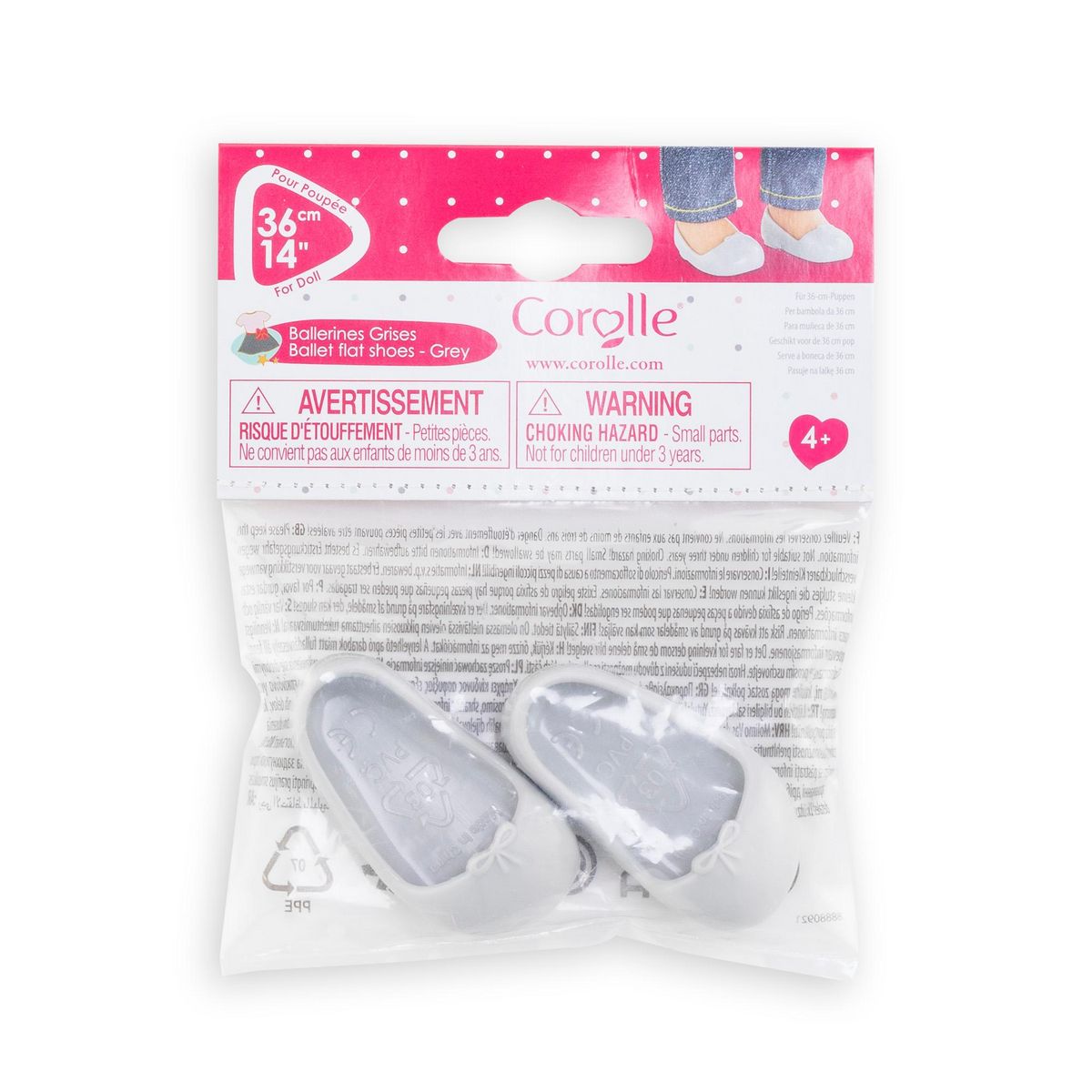 Corolle Ballerines Grises pour poupée ma Corolle