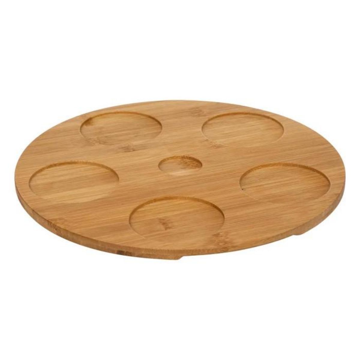 SECRET DE GOURMET Service Apéritif 7 Pièces  White Floral  28cm Blanc