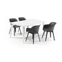 Voir la diapositive 3 : ALLIBERT JARDIN ALLIBERT JARDIN Table Lima 160 6 personnes - Design contemporain - Blanc