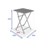 Voir la diapositive 4 : HESPERIDE Table d'appoint carrée pliante Greensboro Café - 40 x 40 cm - Hespéride