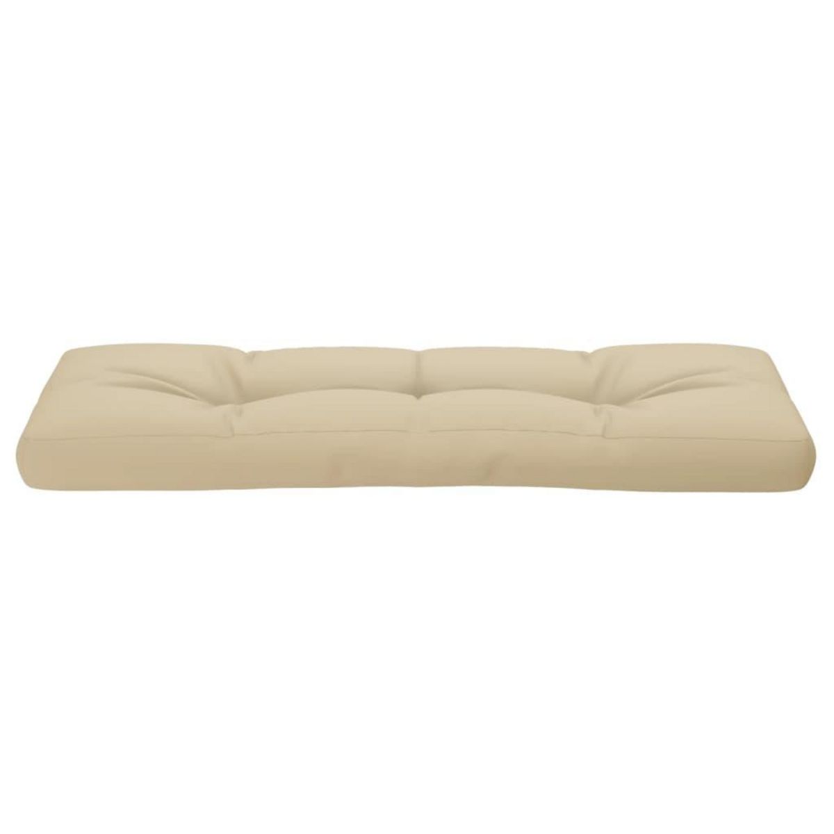 VIDAXL Coussin de palette beige 120x40x12 cm tissu