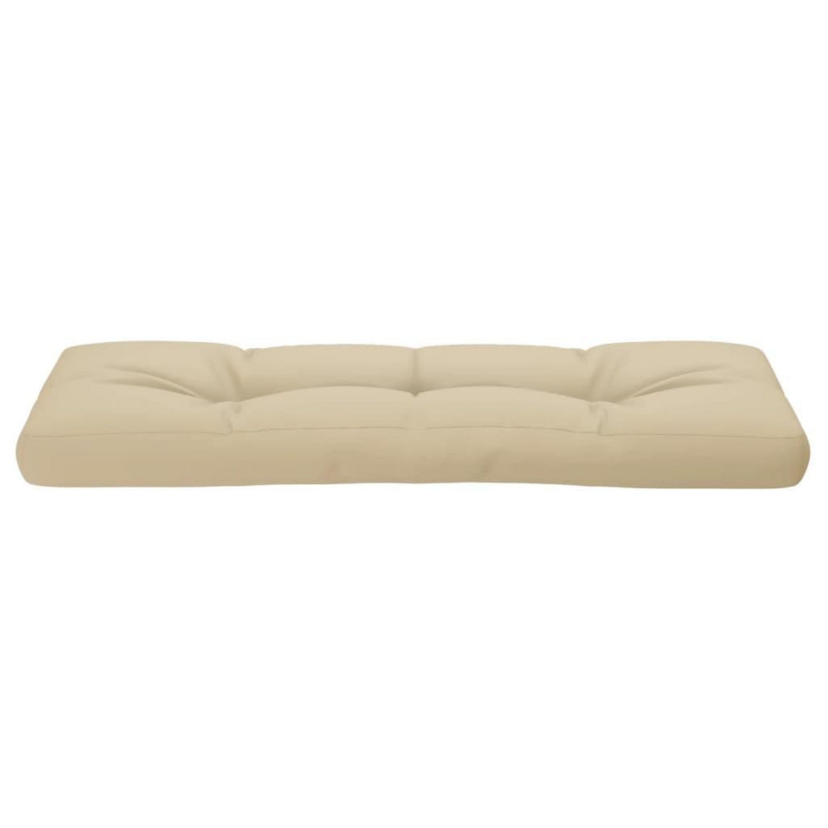 VIDAXL Coussin de palette beige 120x40x12 cm tissu