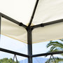 Voir la diapositive 5 : HOMCOM HOMCOM Tonnelle Pavillon de jardin barnum style colonial double toit 4 x 3 m acier crème