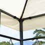 Voir la diapositive 5 : HOMCOM HOMCOM Tonnelle Pavillon de jardin barnum style colonial double toit 4 x 3 m acier crème