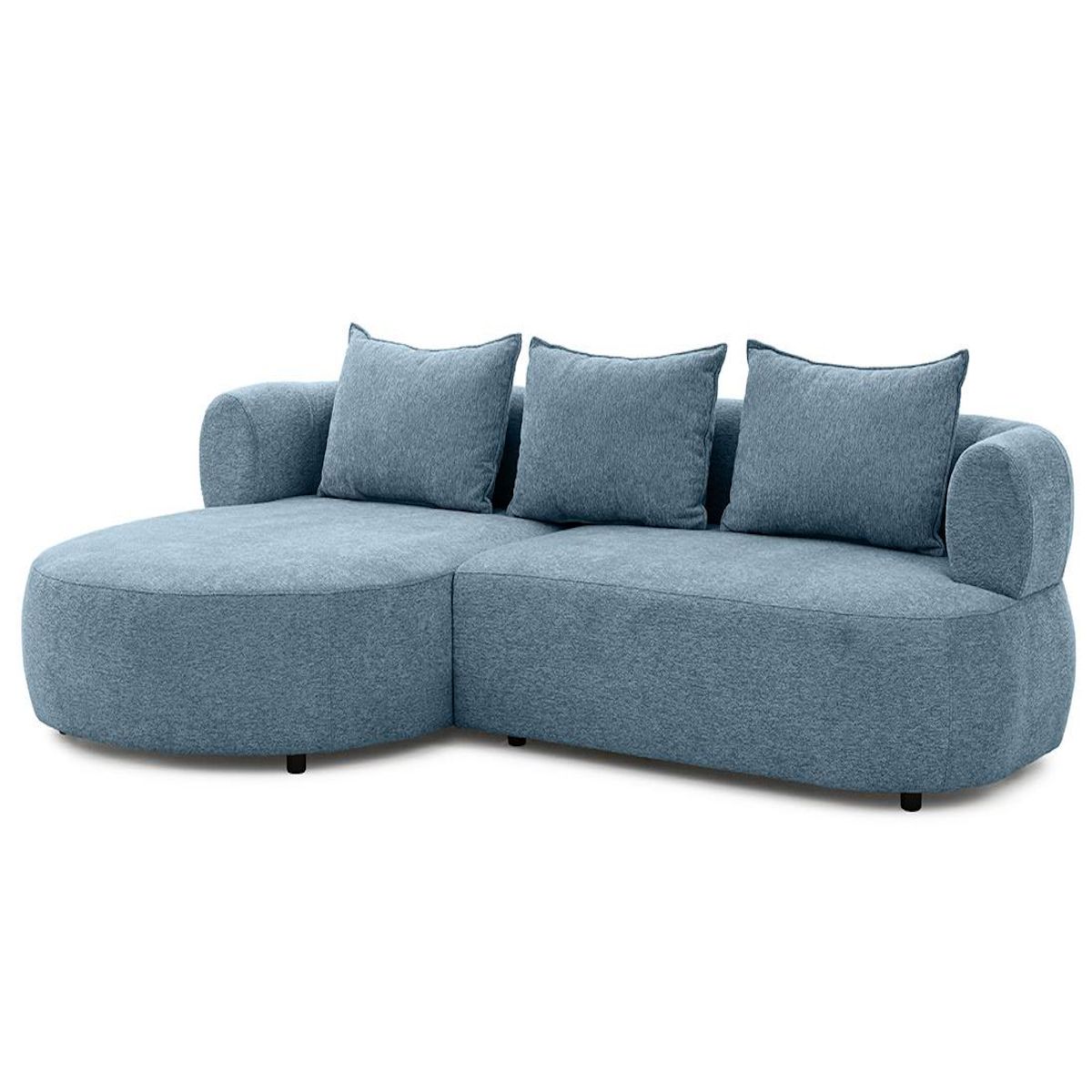 LISA DESIGN Angela - canapé d'angle gauche 4 places en velours texturé