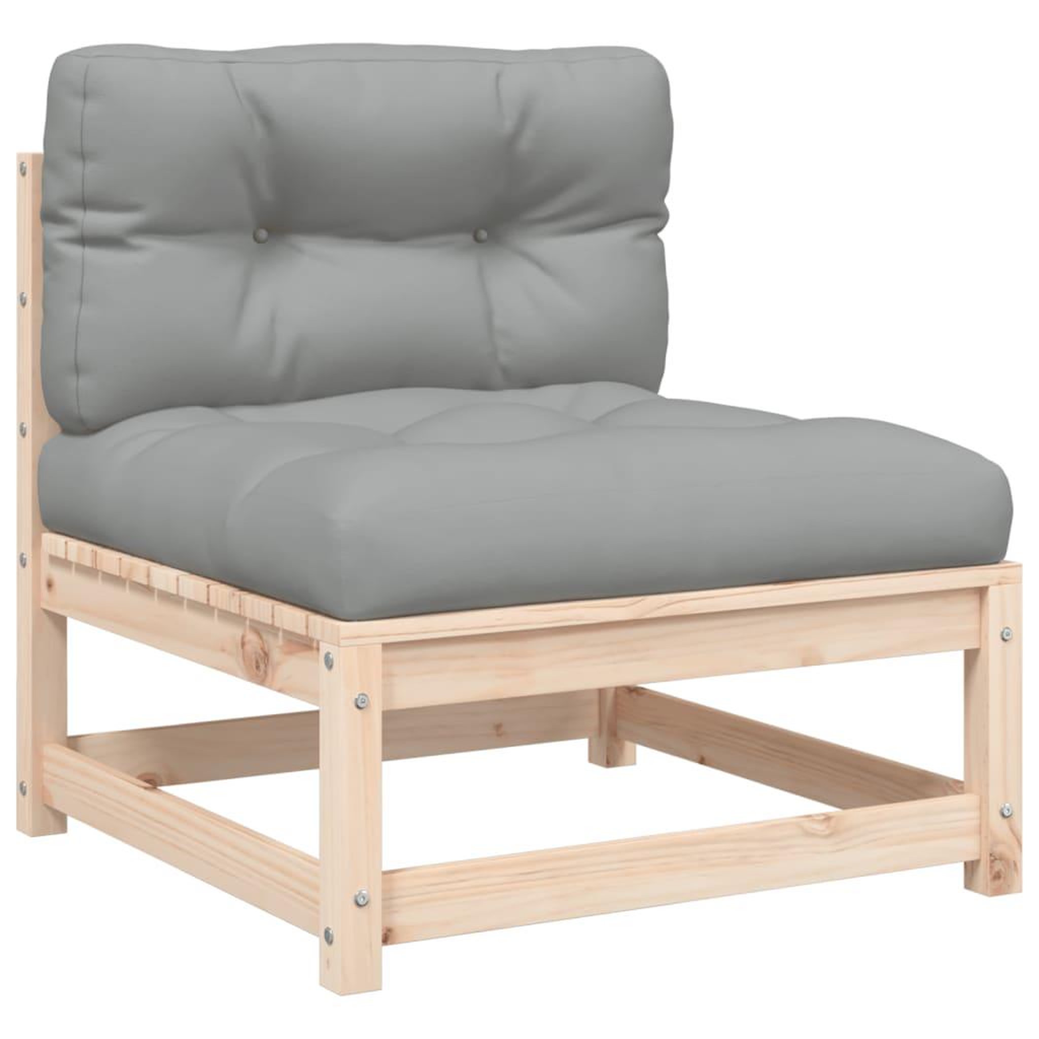 Voir la diapositive 5 : VIDAXL Canapes de jardin sans accoudoirs coussins 2pcs bois massif pin