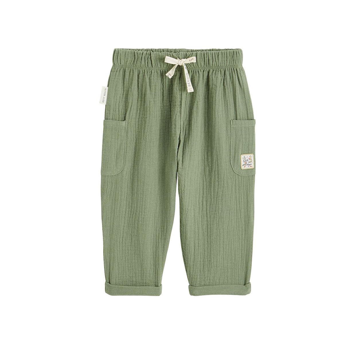 Petit Béguin Pantalon enfant en gaze de coton Gabin