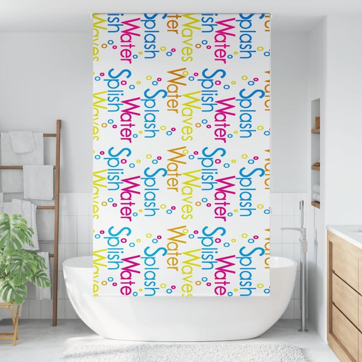 VIDAXL Store enrouleur de douche 120x240 cm largeur du tissu 116 cm