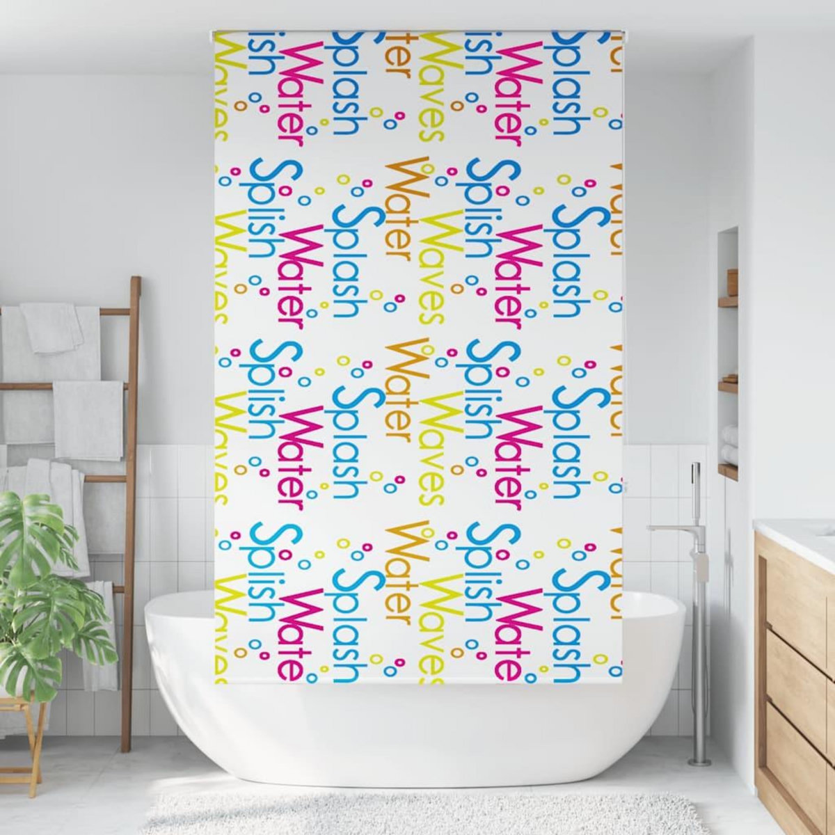 VIDAXL Store enrouleur de douche 120x240 cm largeur du tissu 116 cm