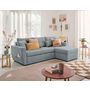 Voir la diapositive 5 : BEST MOBILIER Astoria - canapé d'angle réversible 4 places - convertible avec coffre - en tissu texturé