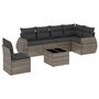 Voir la diapositive 2 : VIDAXL Salon de jardin avec coussins 7 pcs gris resine tressee