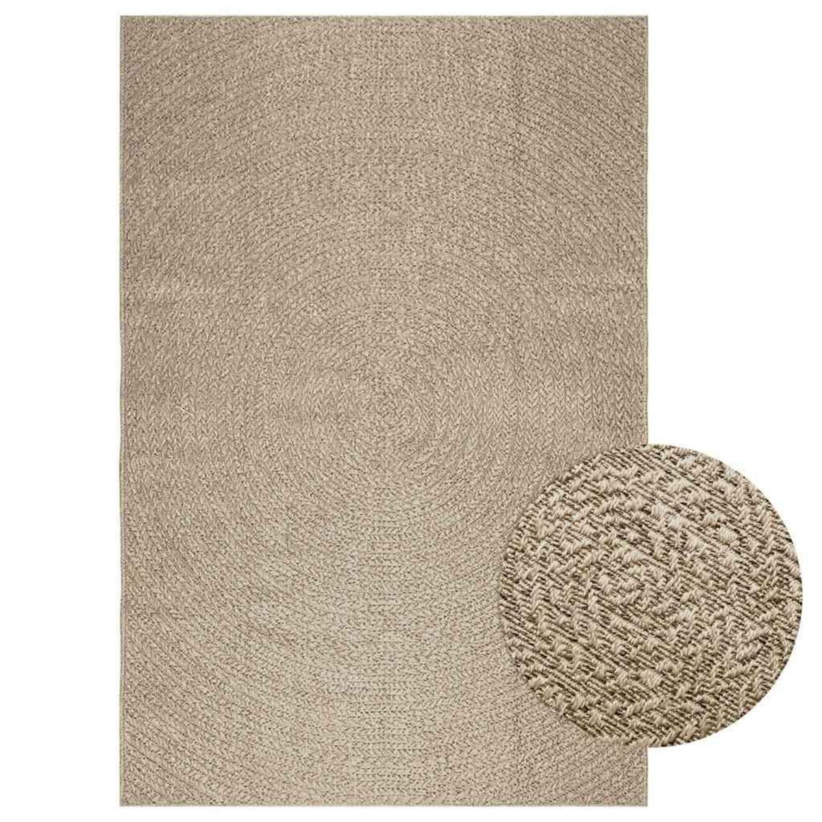 VIDAXL Tapis ZIZUR beige 160x230 cm aspect de jute interieur exterieur