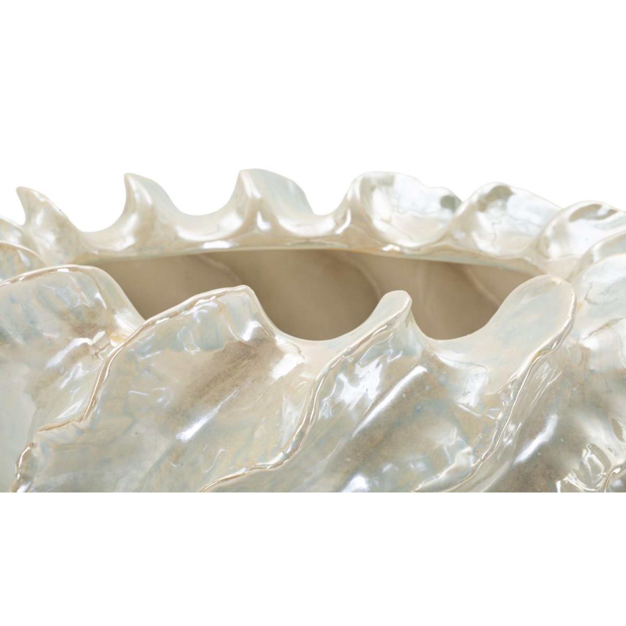 Voir la diapositive 3 : Paris Prix Cache-pot bas  perly  43cm blanc