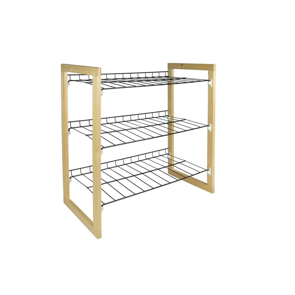 TOILINUX Etagère multi-usage 3 niveaux en pin et métal