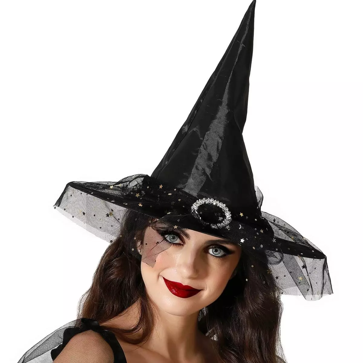ATOSA Chapeau de sorcière noir- femme