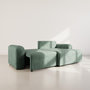Voir la diapositive 2 : BEST MOBILIER Rebecca - canapé d'angle droit 4 places convertible avec coffre en velours texturé