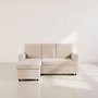 Voir la diapositive 6 : BEST MOBILIER Meiya - canapé d'angle réversible 4 places convertible avec coffre en velours côtelé