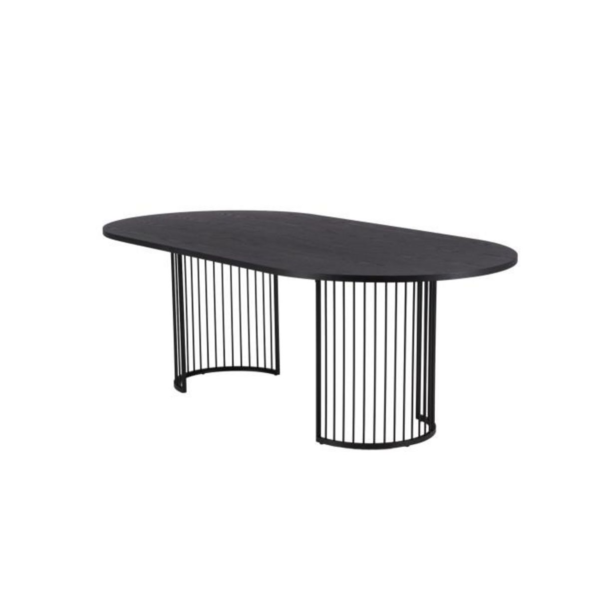 Paris Prix Table à Manger Ovale  Hamneskär  220cm Noir