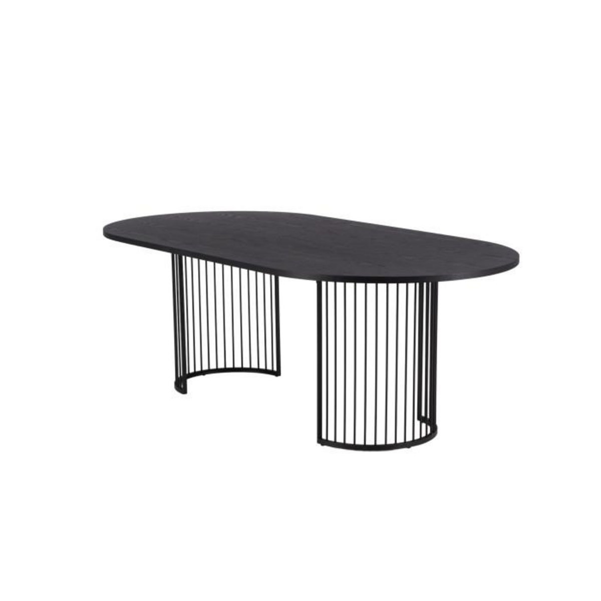 Paris Prix Table à Manger Ovale  Hamneskär  220cm Noir
