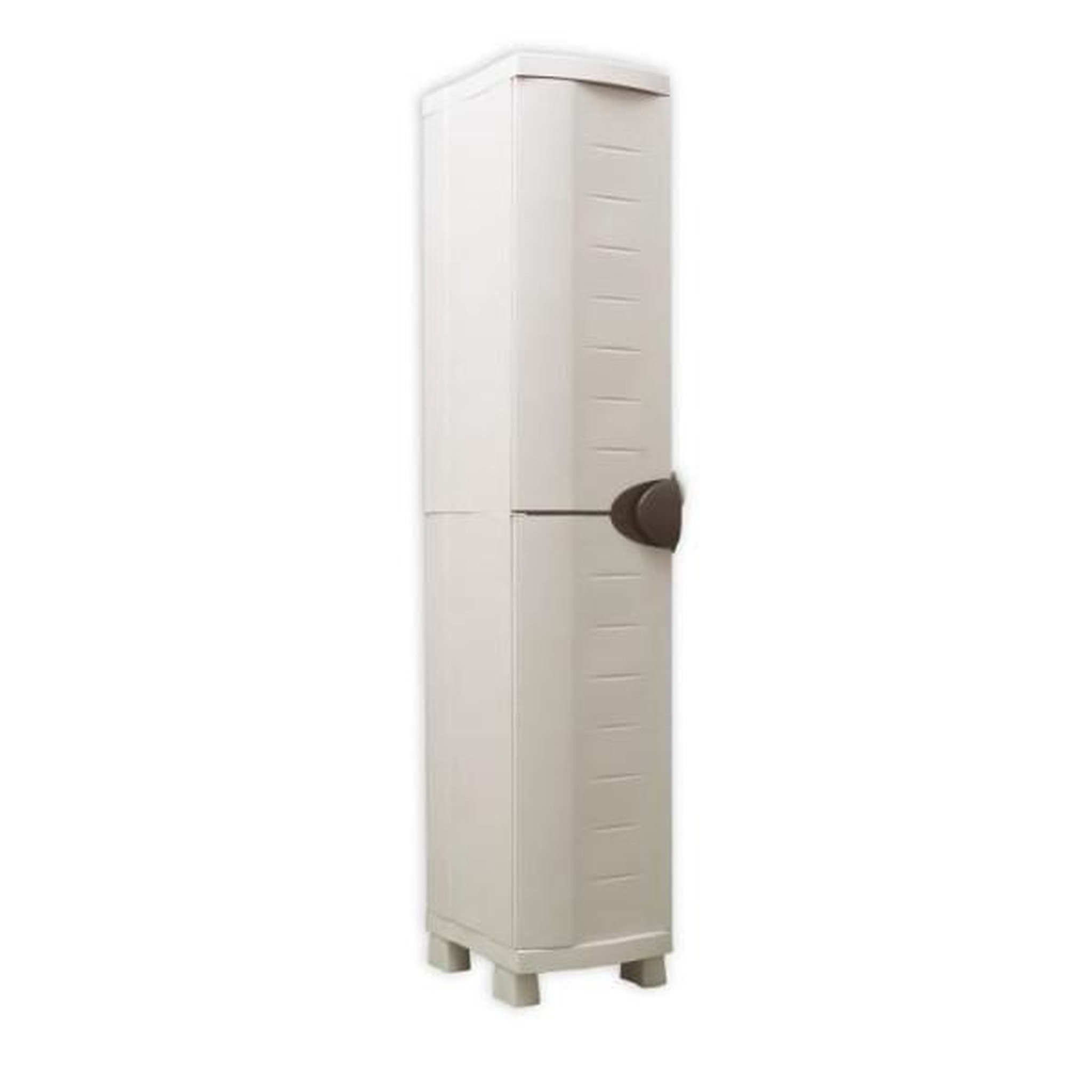 PLASTIKEN SPACESAVER 35 PLASTIKEN Armoire haute 1 Porte avec étageres - l 35 x p 45 x h 184 cm - Gamme Space SAVER - Intérieur et Extér