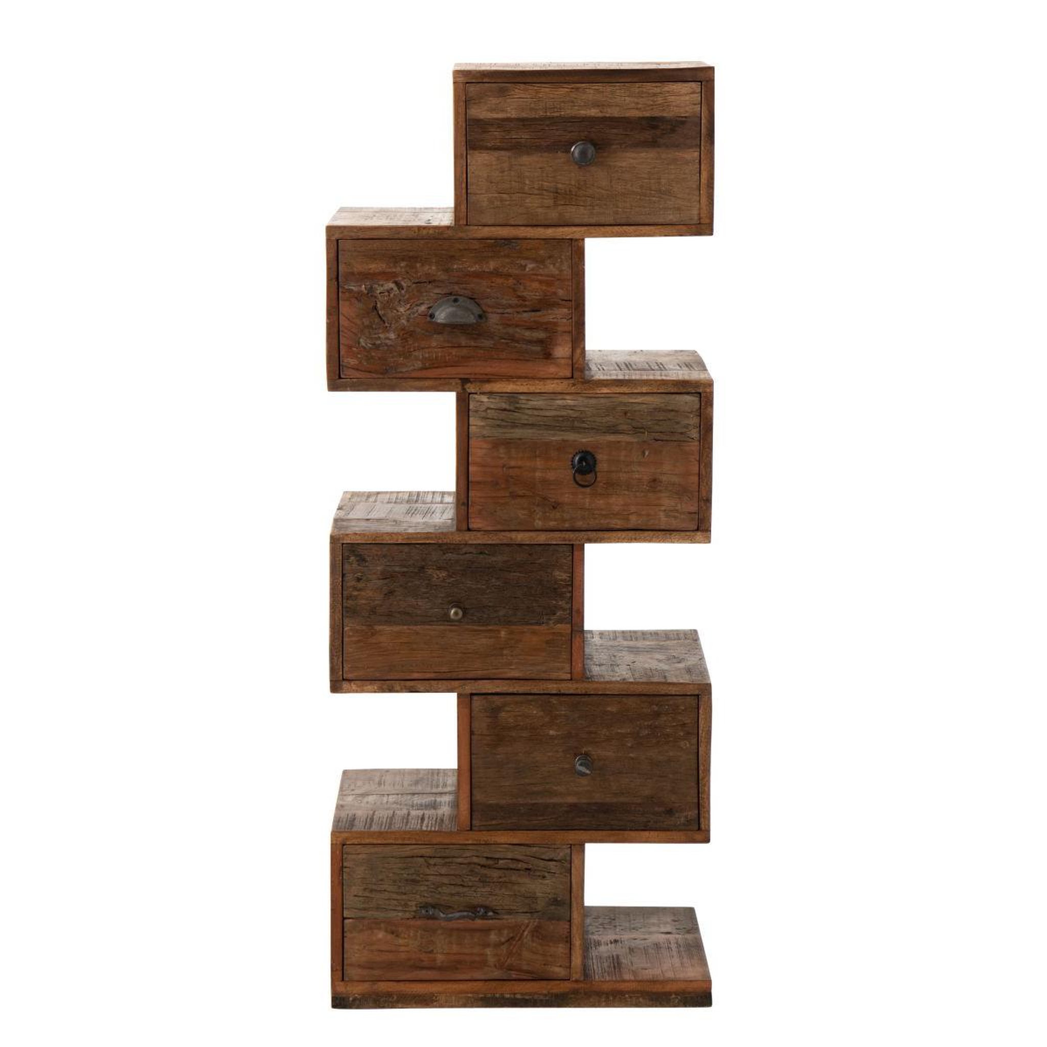 Voir la diapositive 2 : J-LINE Commode 6 tiroirs en bois  toro  105cm naturel