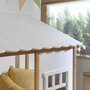 Vipack Lit cabane 90x200 sommier inclus Housebed - Blanc et bois