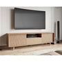 Voir la diapositive 1 : BEST MOBILIER Diego - meuble tv - effet bois - 2 portes et 1 niche -180 cm