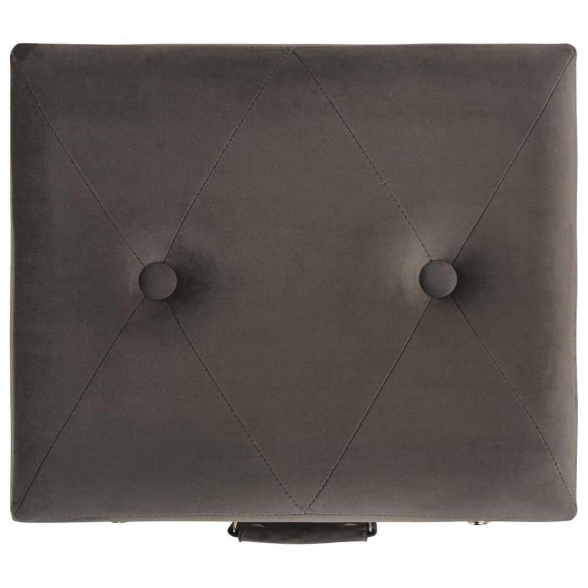 VIDAXL Tabouret de rangement 40 cm Gris Velours