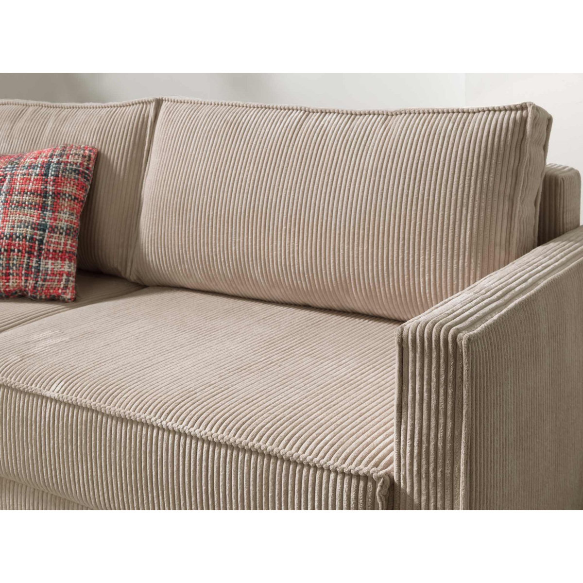 LISA DESIGN Charlie - canapé 3 places convertible avec coffre - en velours côtelé