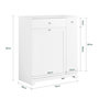 Voir la diapositive 3 : SOBUY SoBuy - Meuble De Buanderie à un tiroir - Blanc - 78x38x90cm - Nordique - BZR214-W