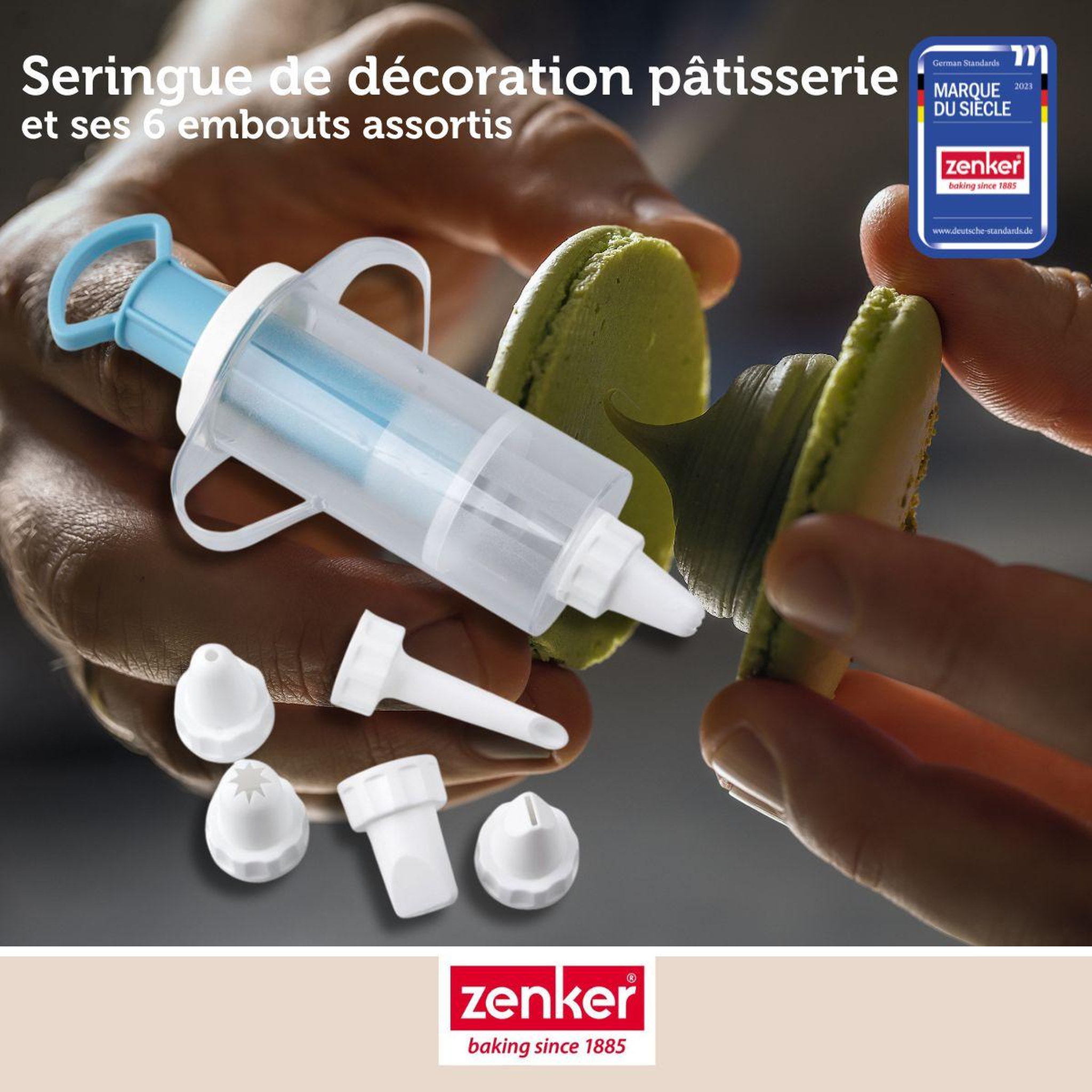 Voir la diapositive 2 : ZENKER Seringue de pâtisserie et 6 embouts Zenker Sweet Sensation
