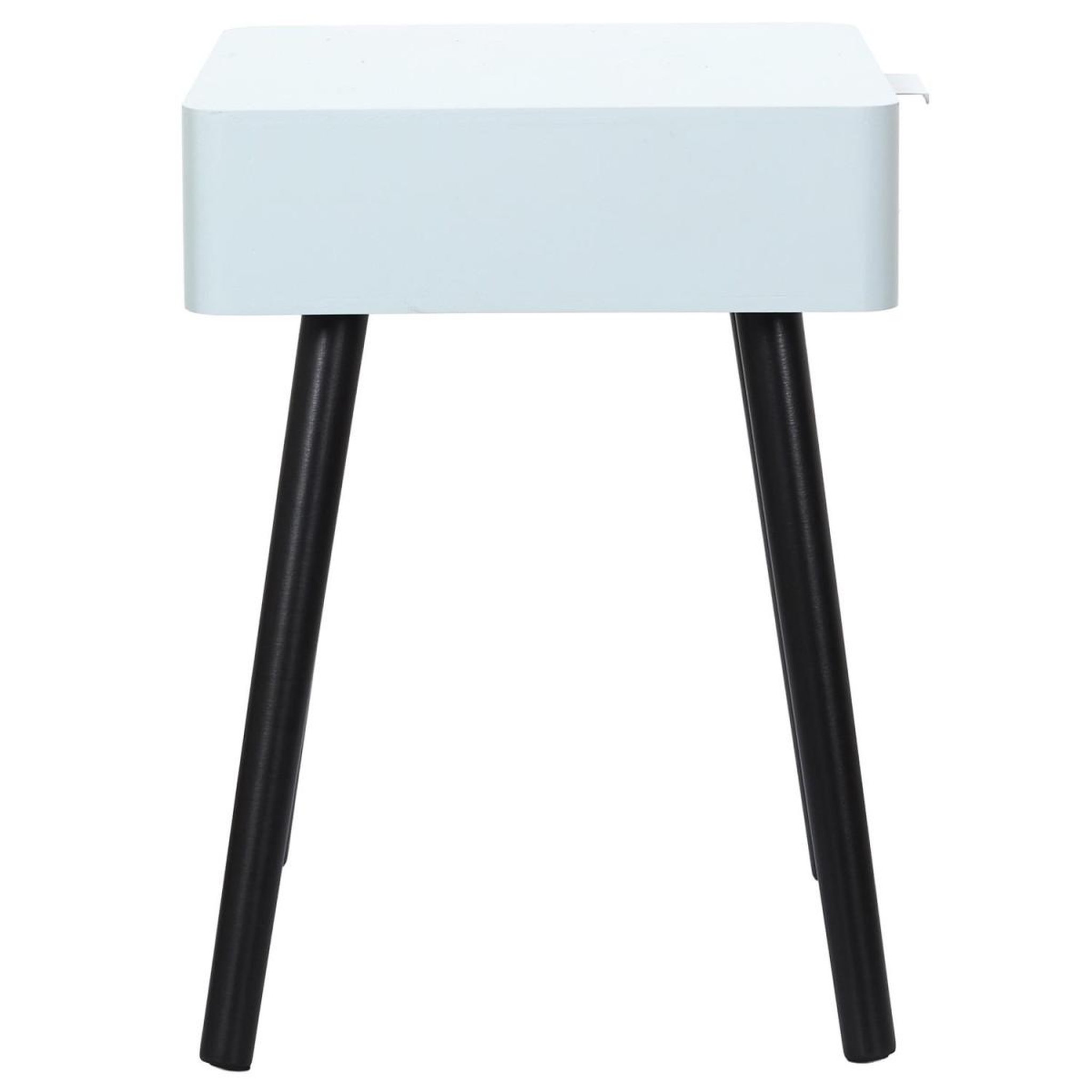 Voir la diapositive 5 : The Home Deco Factory Table de chevet 1 tiroir  bois  48cm gris