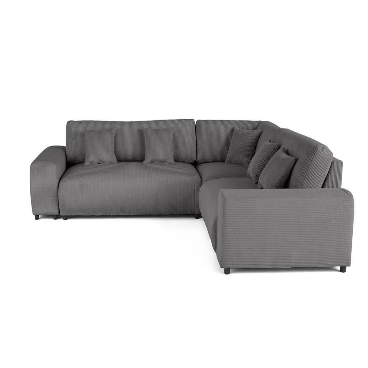 LISA DESIGN Garance - canapé modulable d'angle droit - 5 places - en velours côtelé