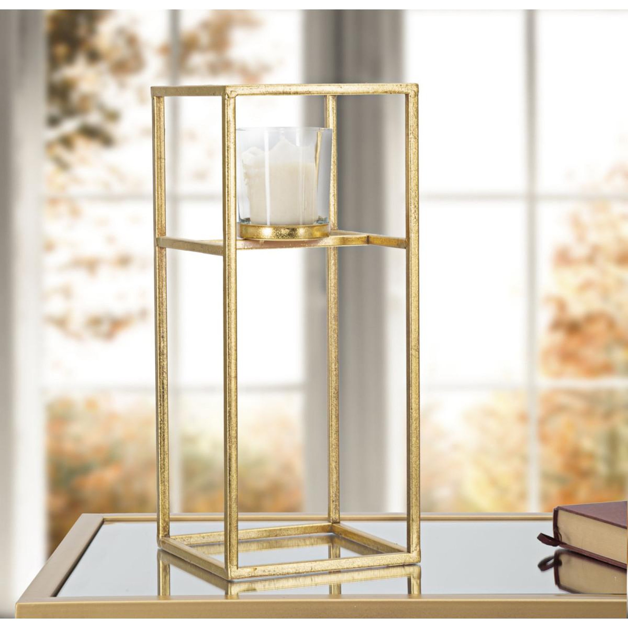 Voir la diapositive 4 : Paris Prix Bougeoir design en métal  elegant  35cm or