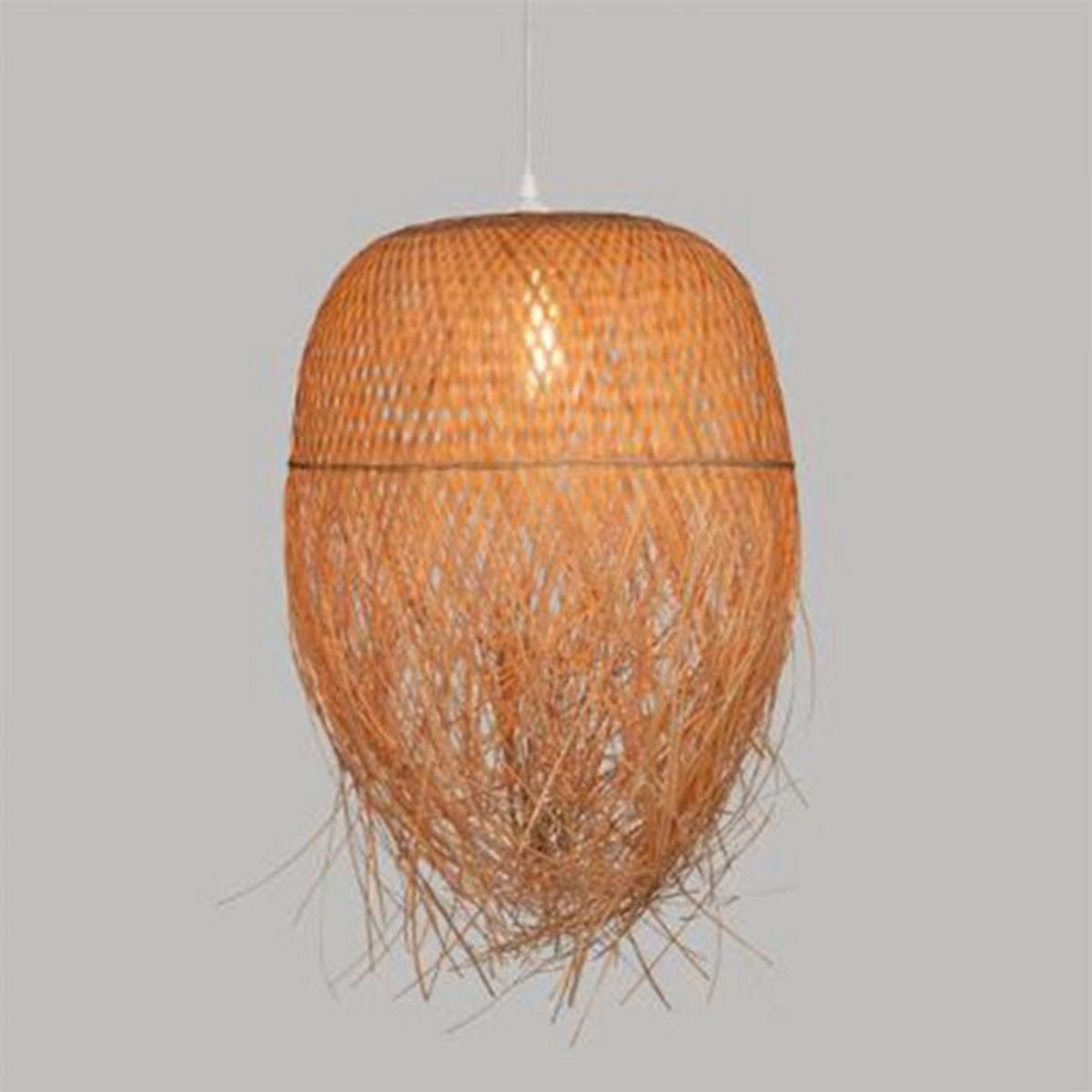 ATMOSPHERA Lampe Suspension en Bambou  Elis  60cm Beige