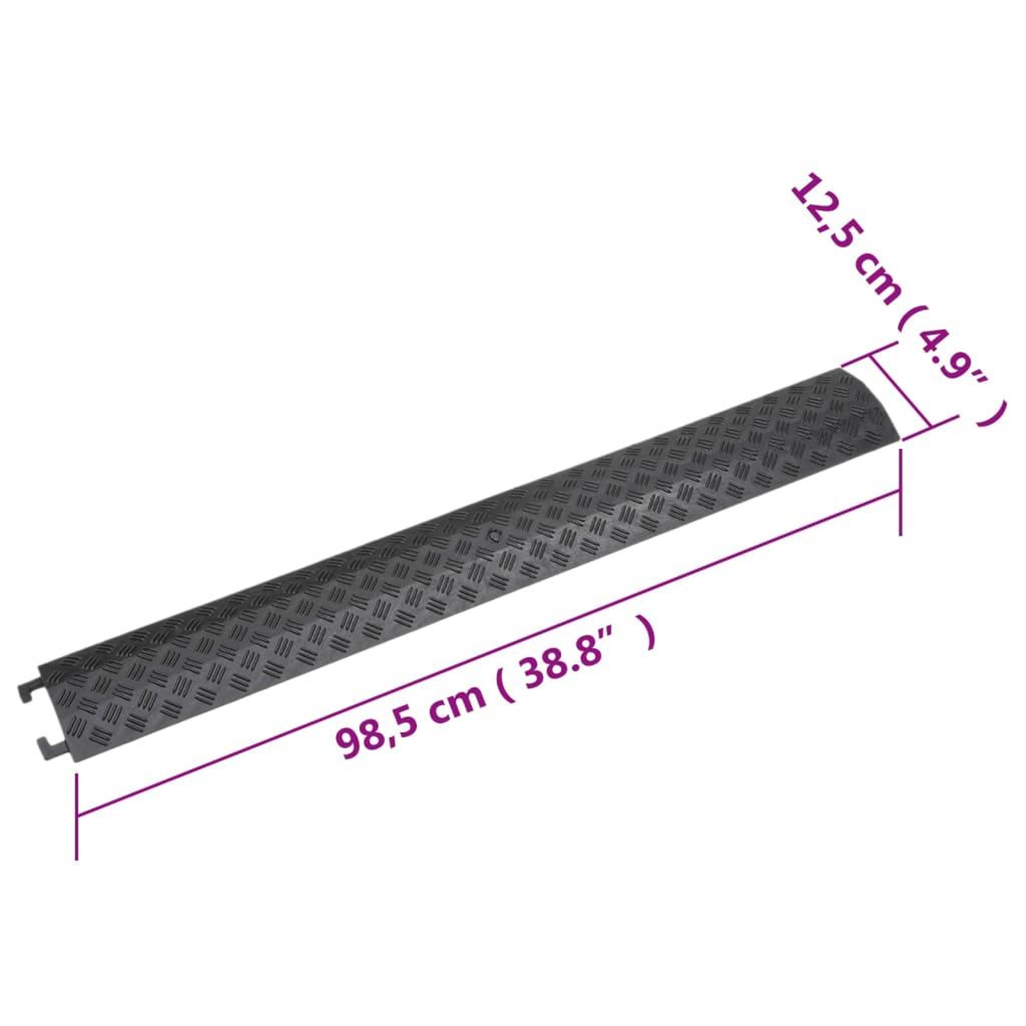 Voir la diapositive 6 : VIDAXL Rampes de protection de cable 2 pcs 98,5 cm Noir