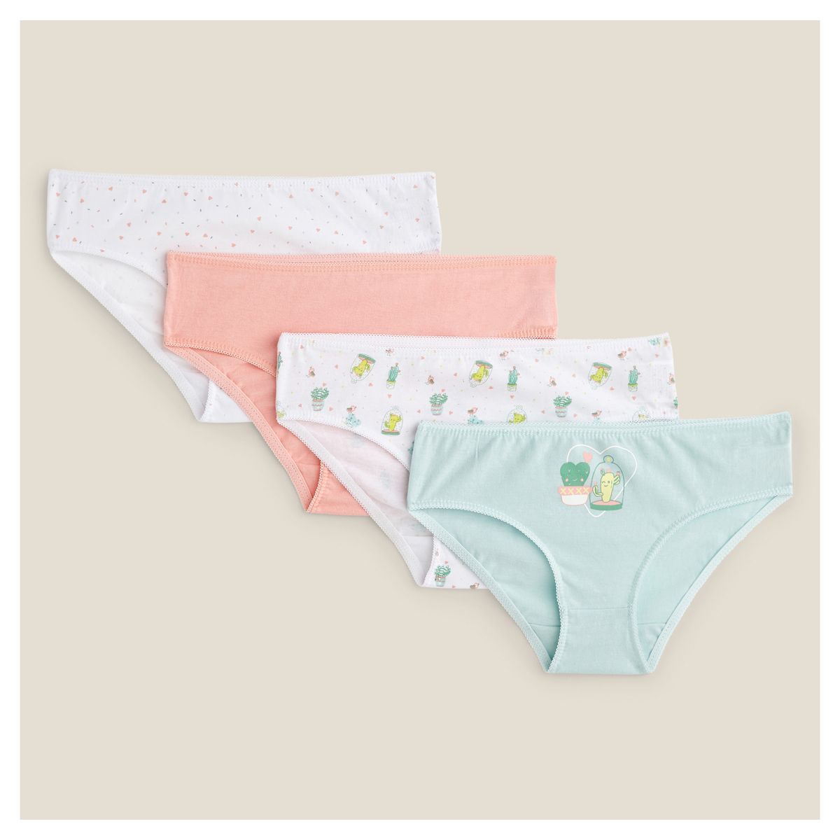 IN EXTENSO Lot de 4 culottes fille