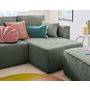 Voir la diapositive 3 : BEST MOBILIER Topaze - canapé d'angle réversible - 4 places - convertible avec coffre - en tissu velours relief