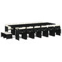 Voir la diapositive 2 : VIDAXL Ensemble a manger de jardin 17 pcs coussins noir resine tressee
