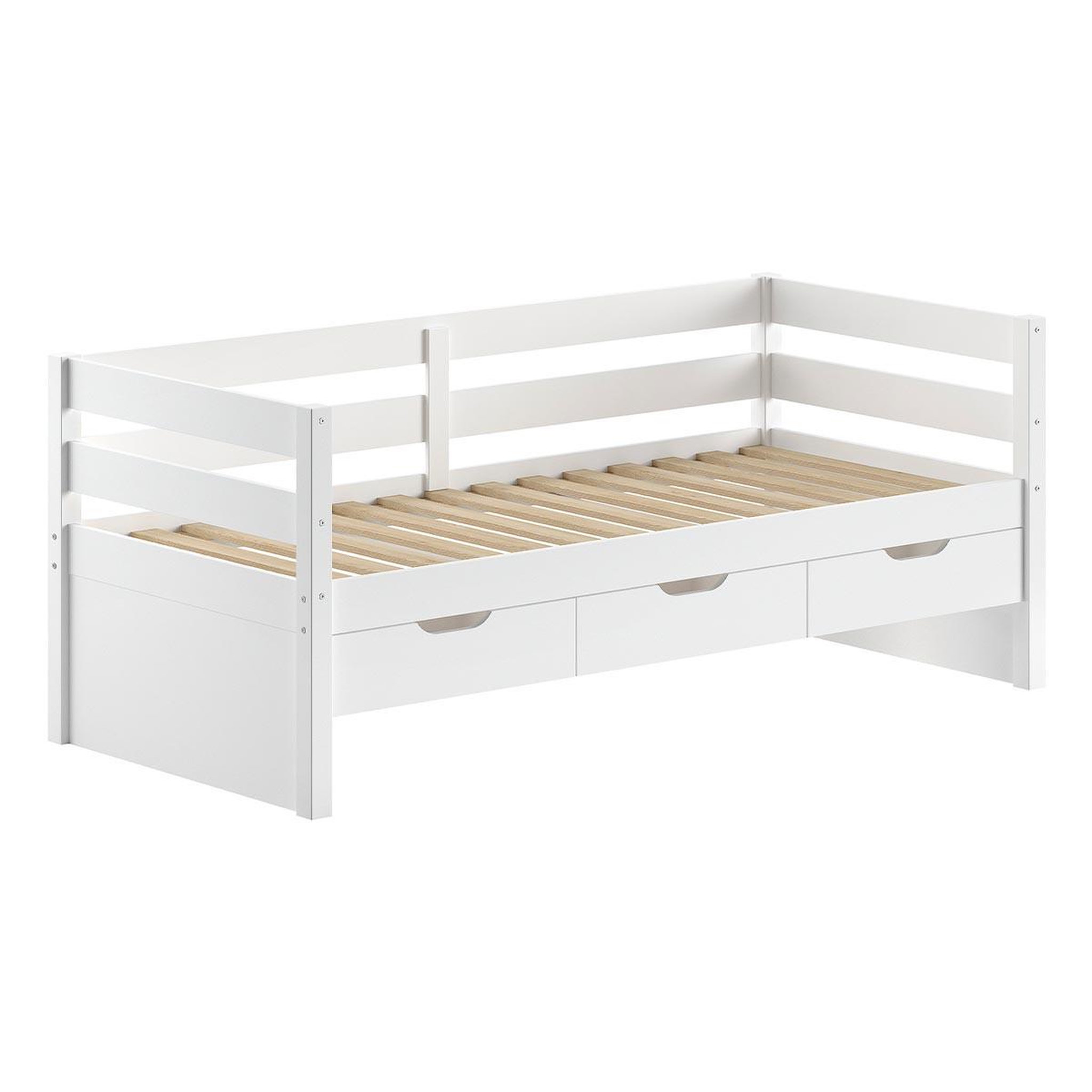 Paris Prix Pack - lit capitaine & 3 tiroirs  margrit  90x200cm blanc