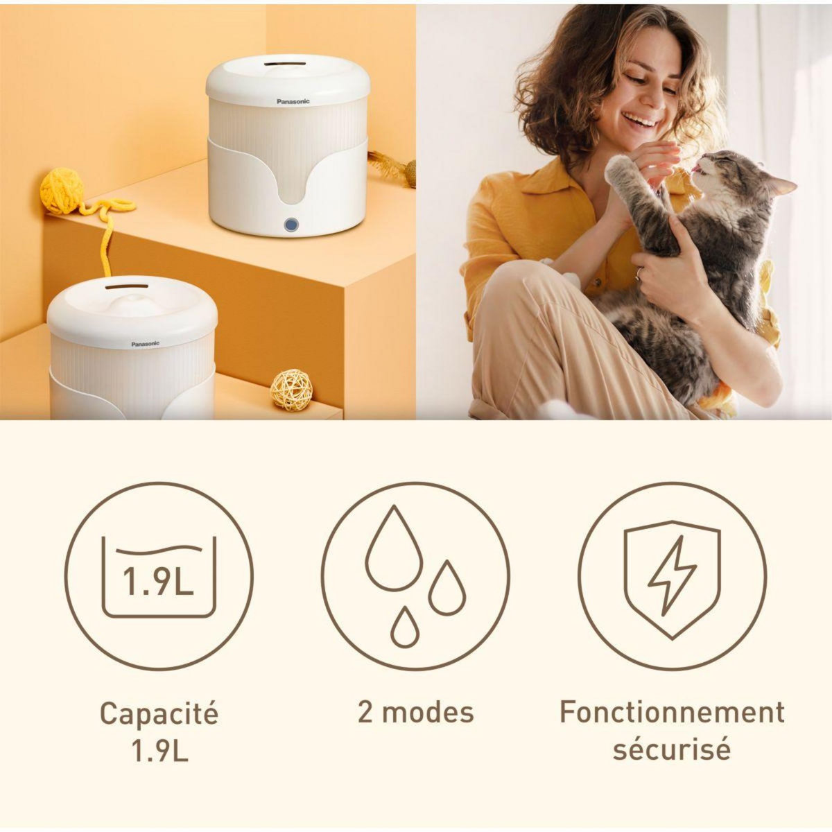 PANASONIC Fontaine pour animaux CP-JNW01CW