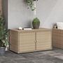 Voir la diapositive 3 : VIDAXL Armoire de rangement jardin beige 110x55x60,5 cm resine tressee