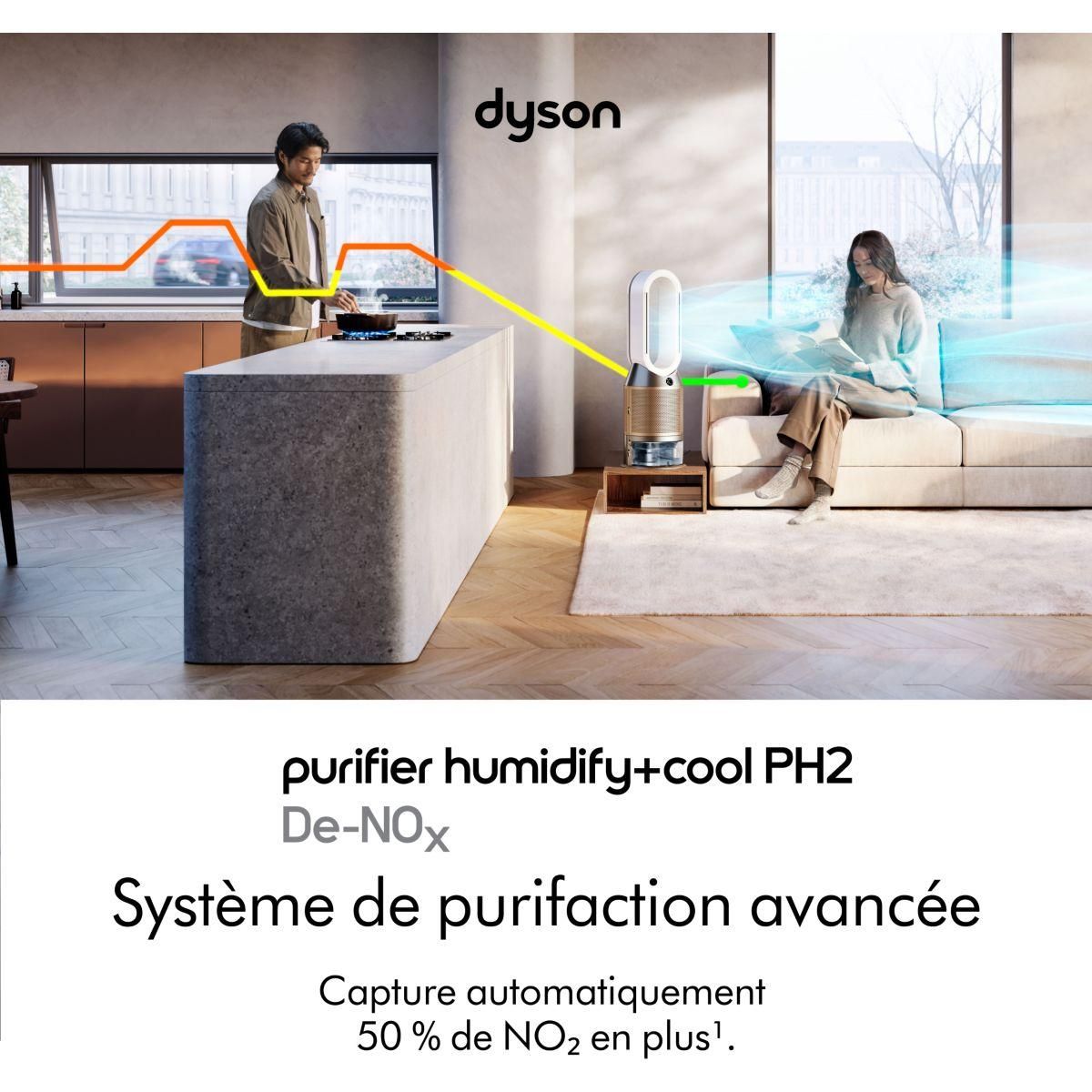 Dyson Purificateur d'air, ventilateur, humidificateur Humidify +Cool PH2 De-Nox