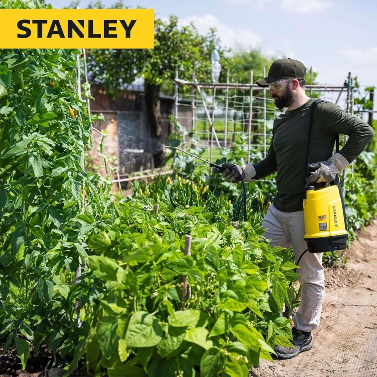 Stanley Pulvérisateur Électrique 5L, Batterie Lithium 3,7 V / 2,6 Ah Pulvérisateur Jardin Végétaux + Lance Télescopique STANLEY