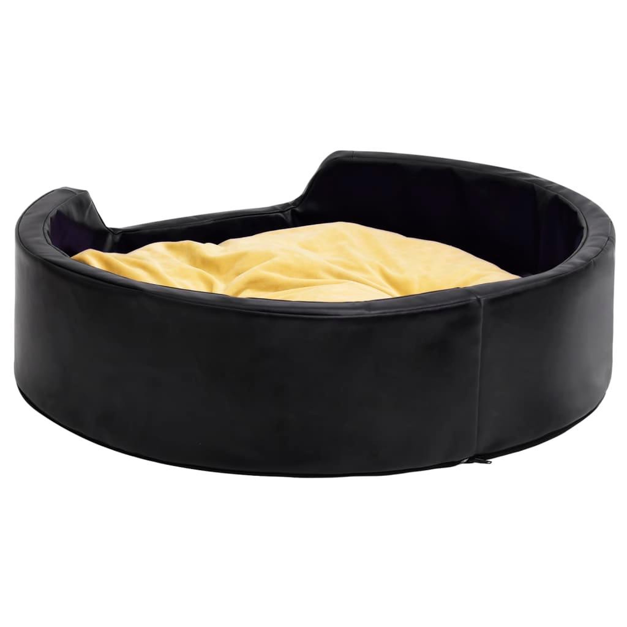 Voir la diapositive 4 : VIDAXL Lit pour chiens Noir et jaune 99x89x21 cm Peluche et similicuir
